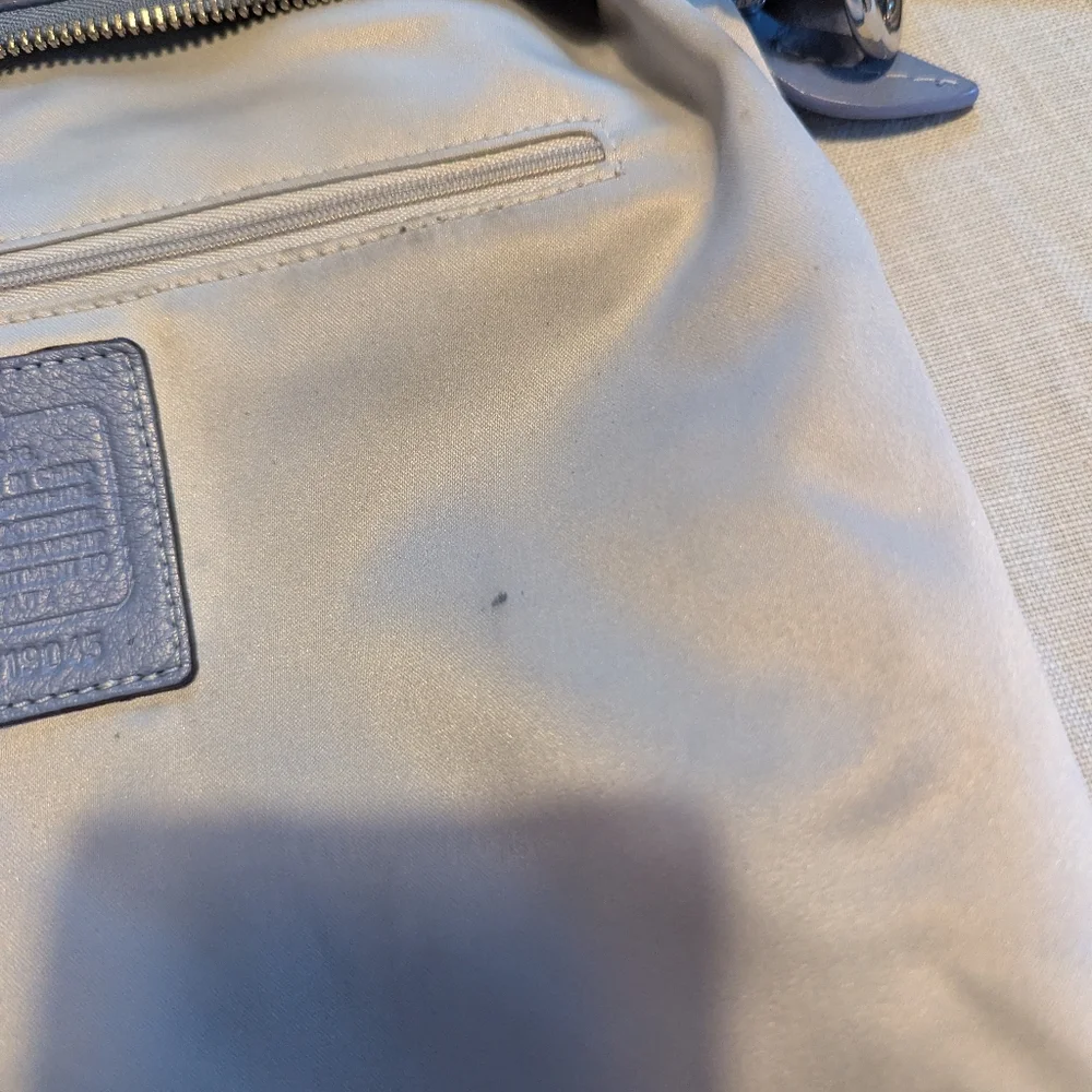 Coach hobo bag  blue pebble leather with tag